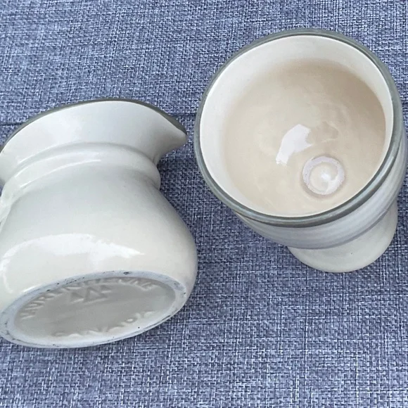 Set of 2 Goblets & Creamer by Laurentian Laurentienne Pottery Made in Canada VTG - Picture 5 of 11